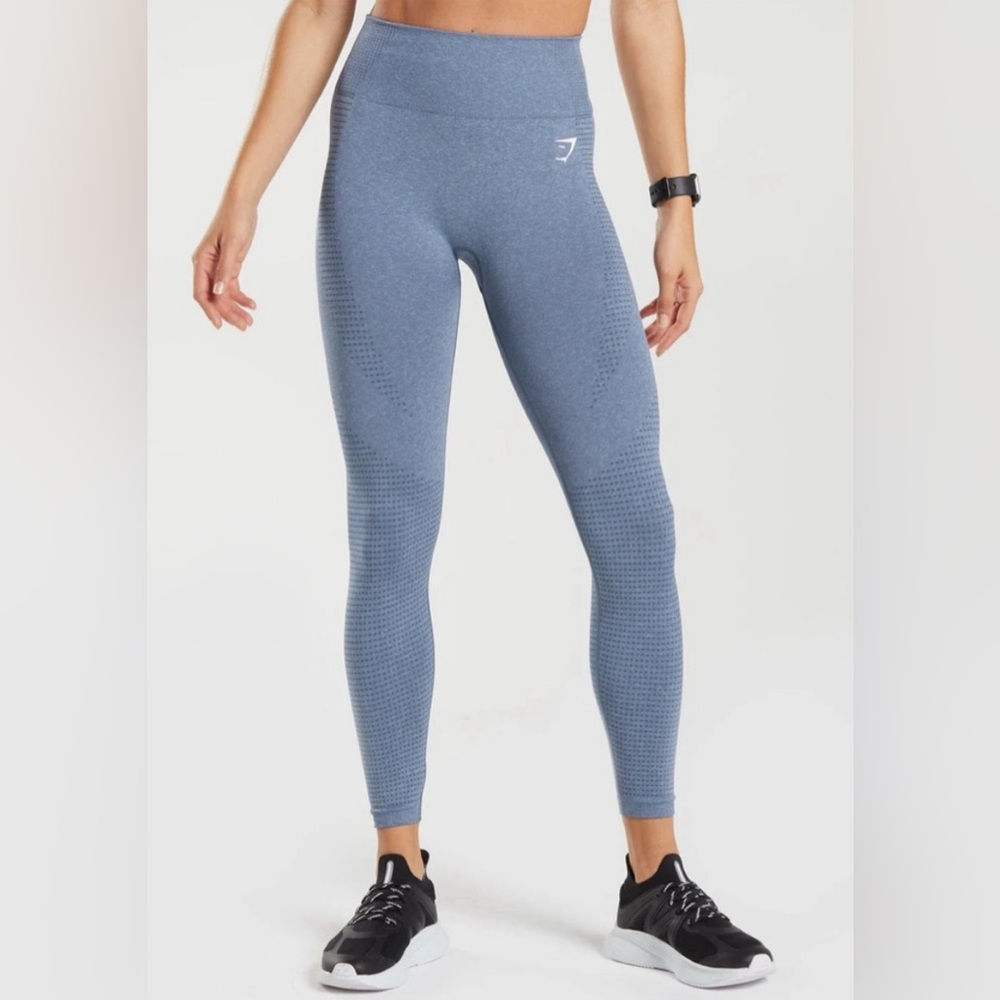 Gymshark Vital Seamless Leggings Blue Marl size Medium light blue